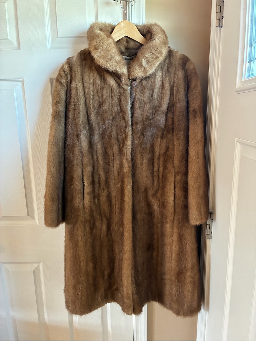Vintage Womens Long Mink Fur Coat Excellent Condition Size Medium